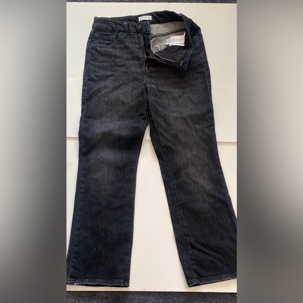 Good American Black Straight Leg Jeans